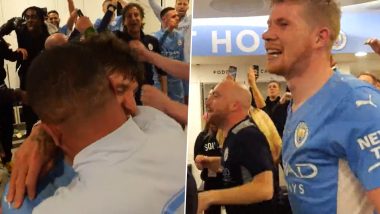 Watch Manchester City's Wild Dressing Room Celebrations After Winning Premier League 2021-22 Title